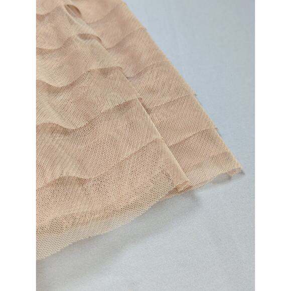 BCBGMAXAZRIA Pleated Skirt Nude Beige Textured A Line Mini Womens XS - Picture 3 of 11